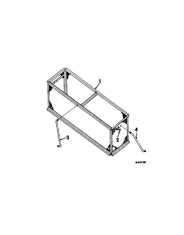 Схема запчастей Case IH 503 - (361[1]) - C-282 ENGINE 3-11/16 X 4.390, AIR SCREEN EXTENSION, WITH PERFORATED SIDE, COMBINE S/N 2431 TO 3250 (10) - ENGINE
