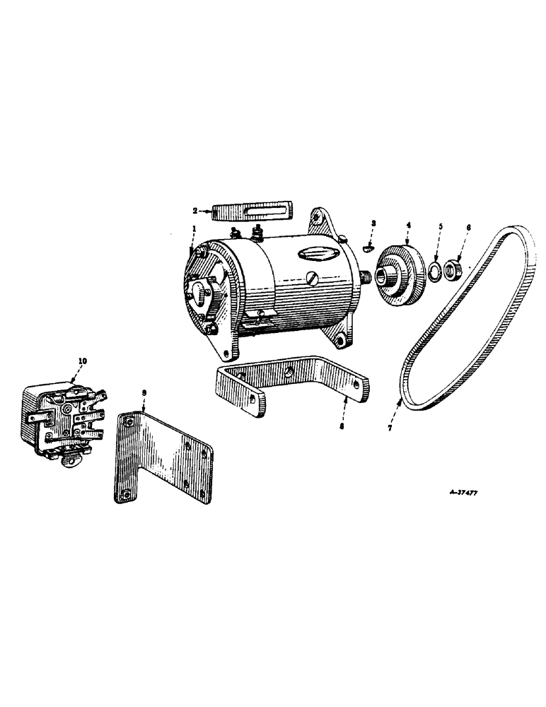 Схема запчастей Case IH 350 - (090) - ELECTRICAL SYSTEM, CARBURETED ENGINE, GENERATOR AND CONNECTIONS (06) - ELECTRICAL SYSTEMS
