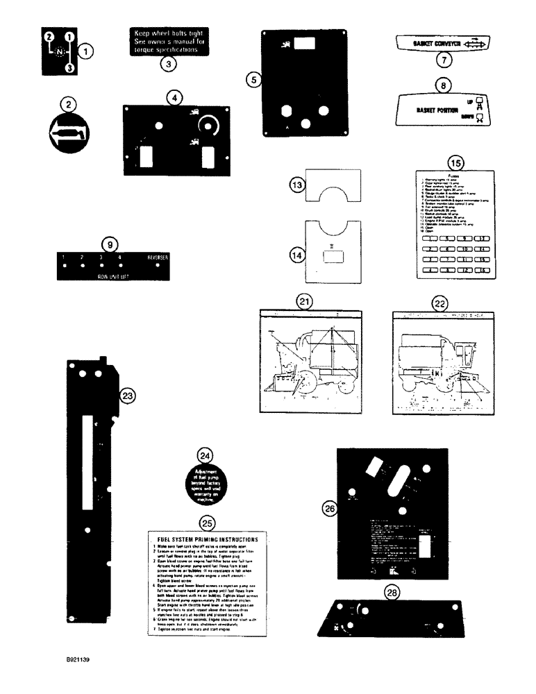 Схема запчастей Case IH 1800 - (9E-30) - DECALS, GENERAL INSTRUCTIONS (12) - CHASSIS