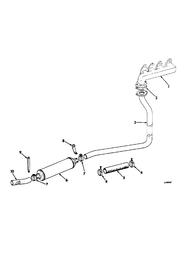 Схема запчастей Case IH 2544 - (D-03) - DIESEL ENGINE, UNDERSLUNG MUFFLER, INTERNATIONAL TRACTORS (01) - ENGINE