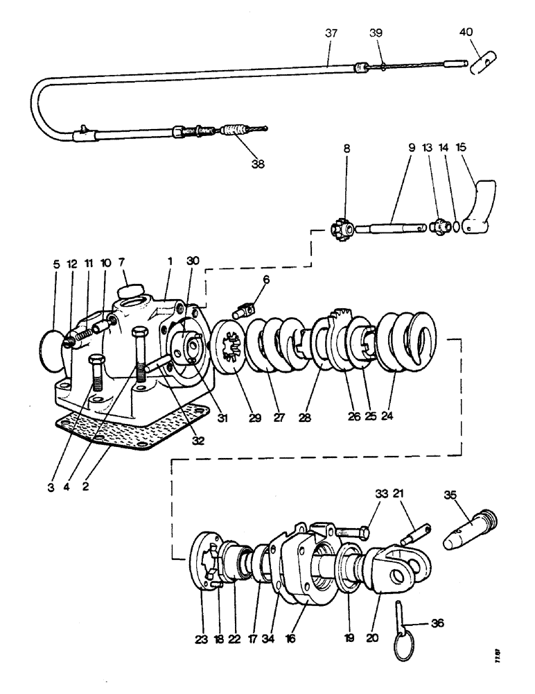 Схема запчастей Case IH 1212 - (E32) - SELECTAMATIC HYDRAULIC SYSTEM, SELECTIVE SENSING UNIT U1376, 1212 TRACTORS (07) - HYDRAULIC SYSTEM