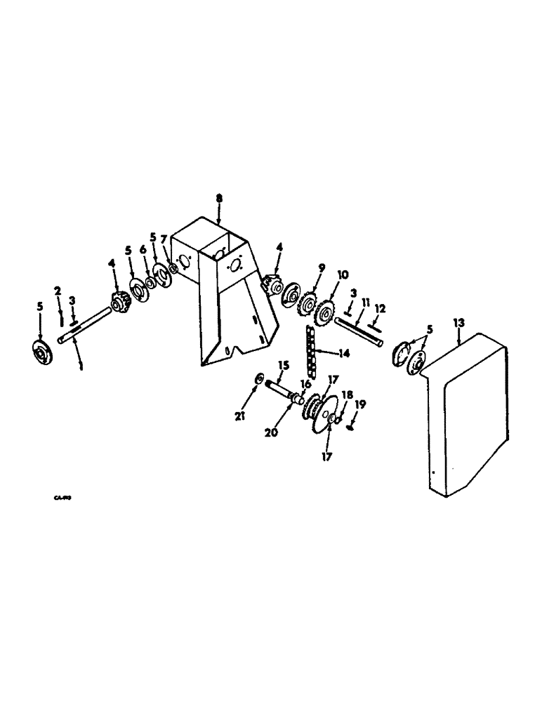 Схема запчастей Case IH 950 - (C-37) - SWINGING AUGER FEED DRIVE, UPPER, MECHANICAL DRIVEN 