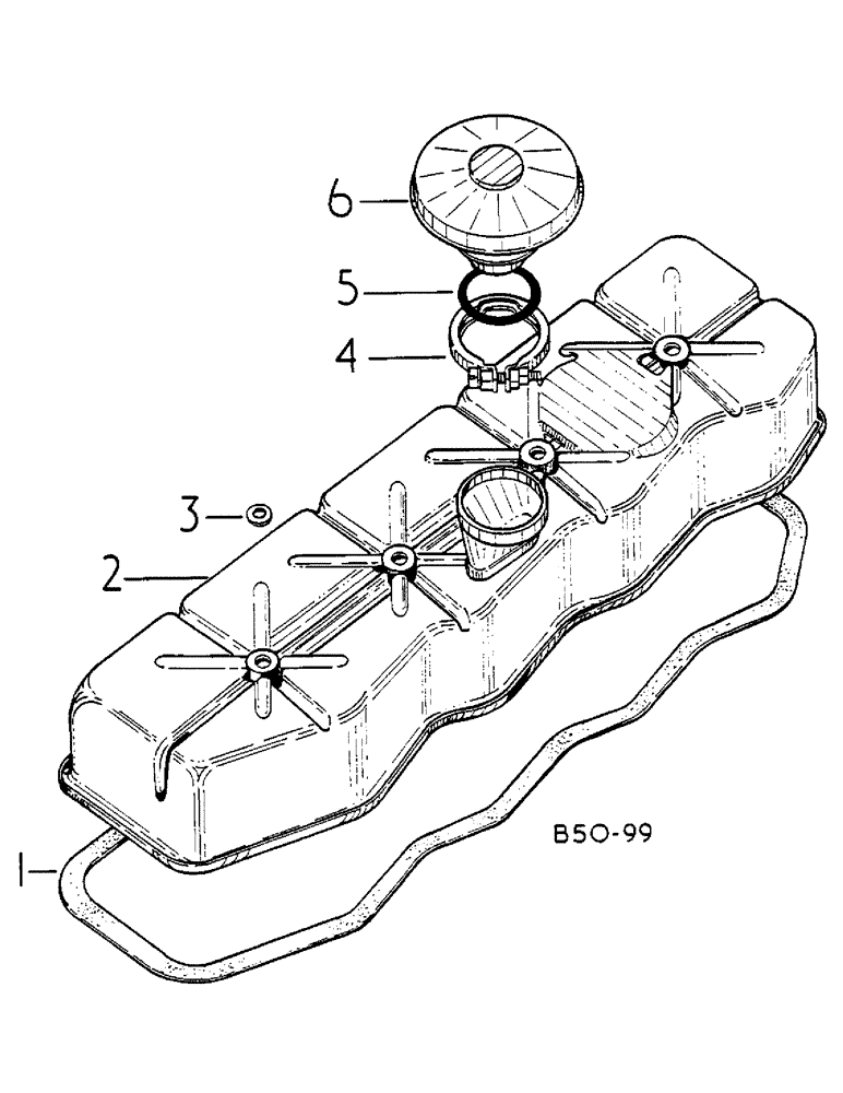 Схема запчастей Case IH 258 - (12-068) - VALVE COVER AND BREATHER Power