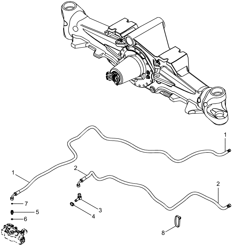 Схема запчастей Case IH MAGNUM 245 - (05-06) - HYDRAULIC SYSTEM - MFD DIFFERENTIAL LOCK - MX215, 245, 275, 305, MAGNUM 215, 245, 275, AND 305 (05) - STEERING