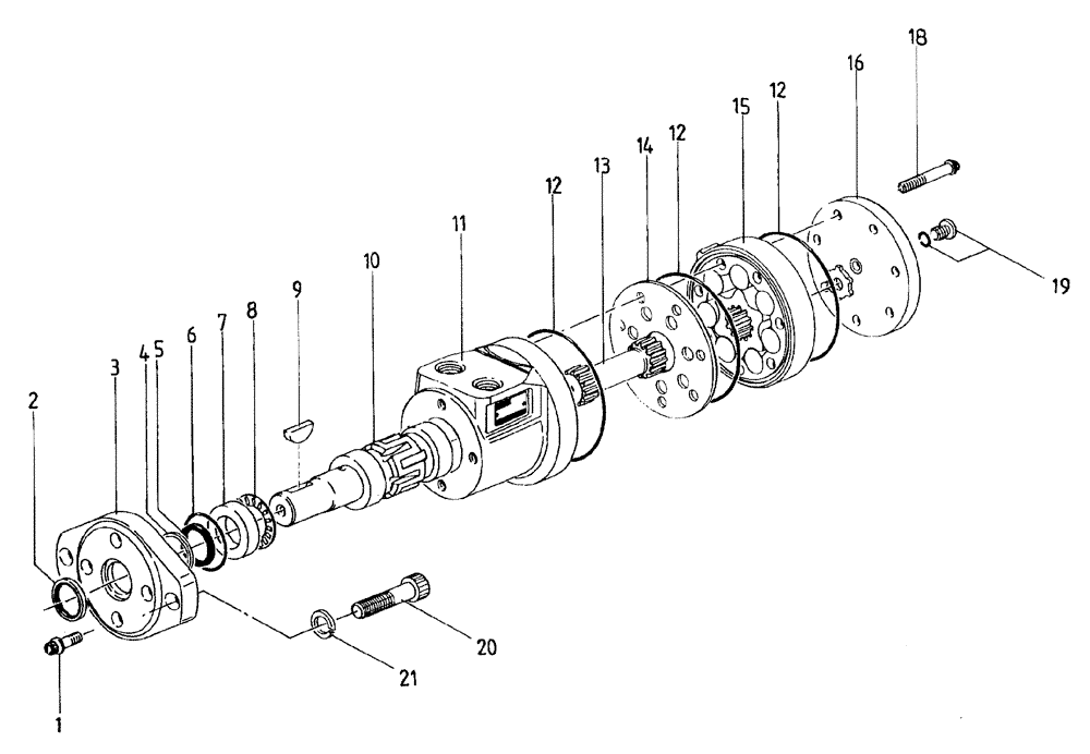 Схема запчастей Case IH 7700 - (B02[17]) - HYDRAULIC MOTOR, ELEVATOR DRIVE AND TOPPER GATHERING, S CHAR-LYNN 010 Hydraulic Components & Circuits