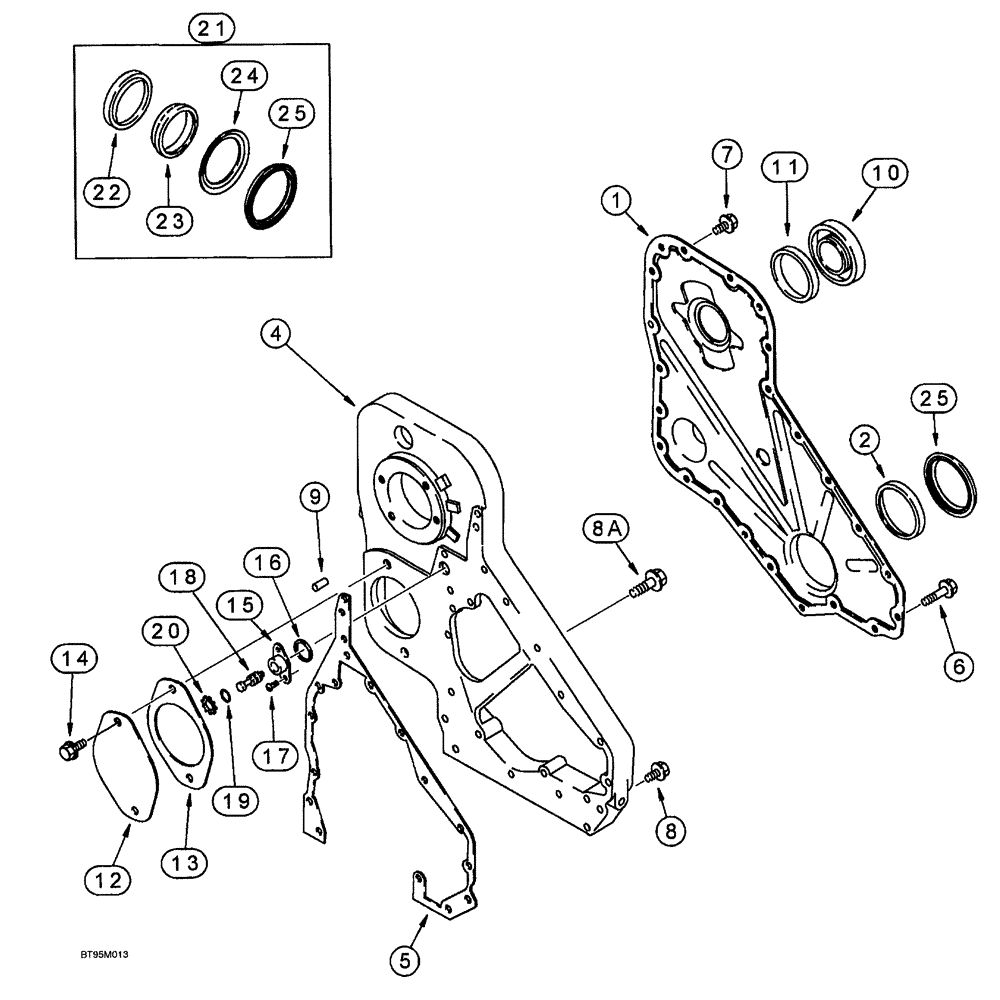 Схема запчастей Case IH SPX4260 - (034) - FRONT GEAR COVER (10) - ENGINE