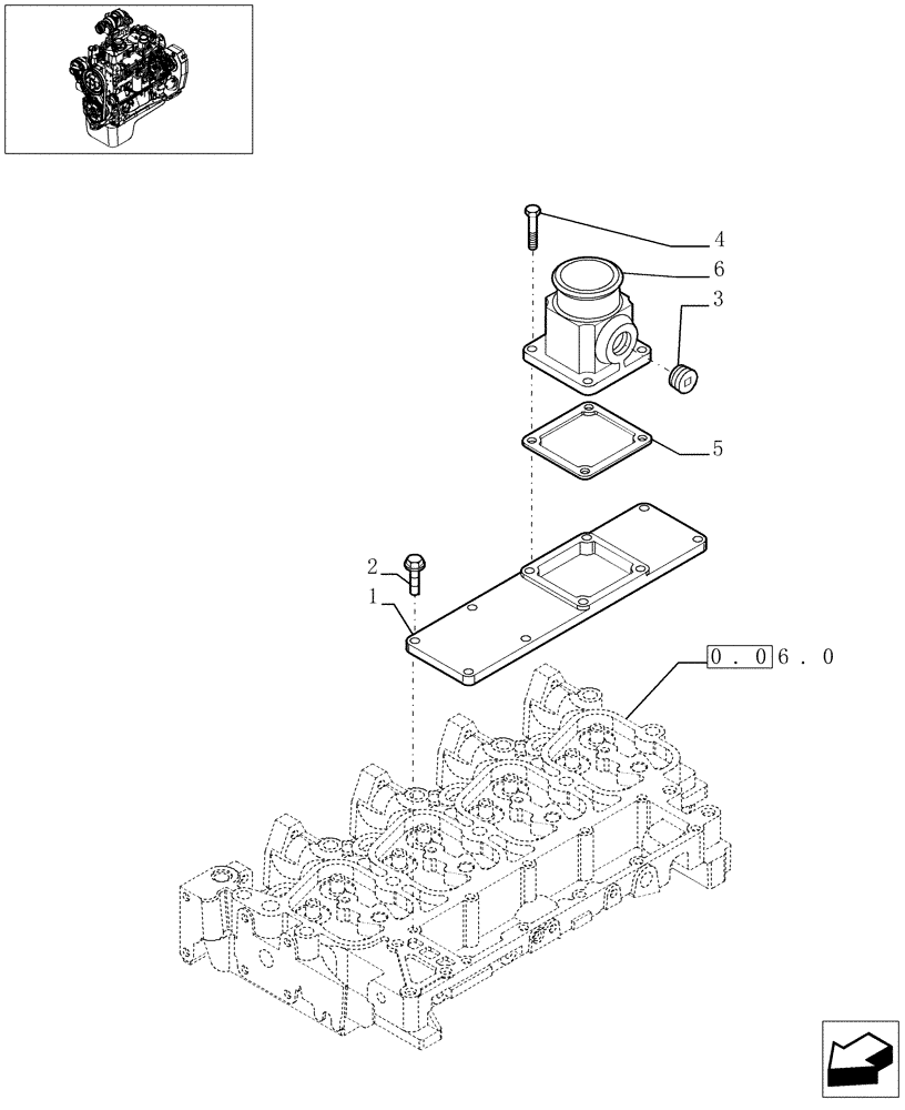 Схема запчастей Case IH F4GE0484C D601 - (0.07.1[01]) - INTAKE MANIFOLD (504064864-504058279) 