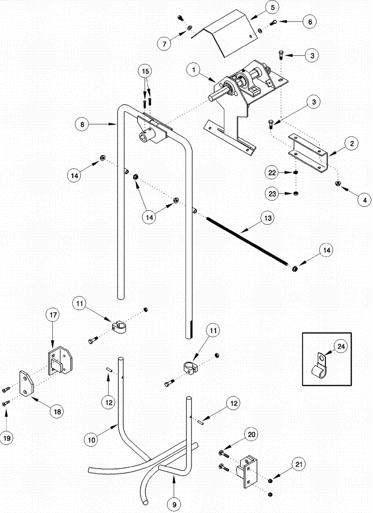 Схема запчастей Case IH 620 - (09A-47) - ROW GUIDANCE SYSTEM - PROBE BOX ASSEMBLY (OPTIONAL) (13) - PICKING SYSTEM
