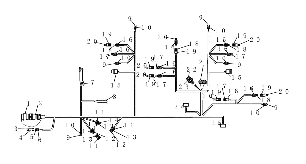 Схема запчастей Case IH 3380 - (55.100.05) - TOW BEHIND AIR CART HARNESS (55) - ELECTRICAL SYSTEMS