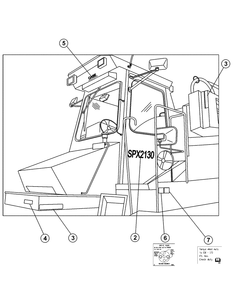 Схема запчастей Case IH SPX2130 - (10-002[03]) - EXTERIOR DECALS (13) - DECALS