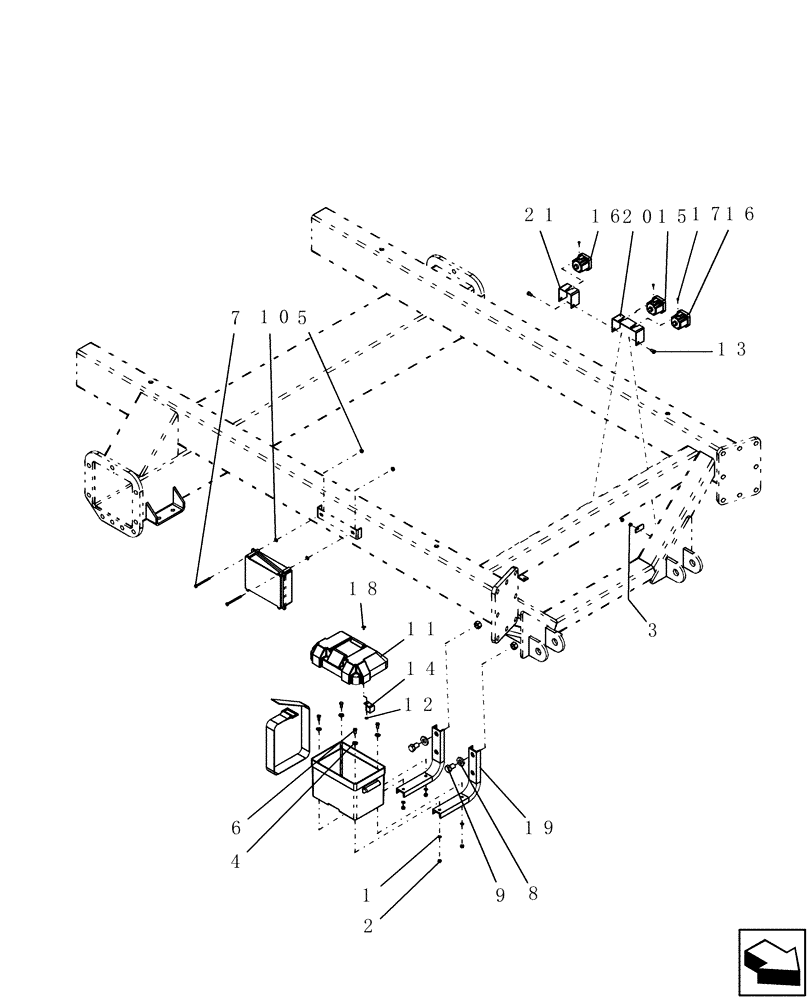 Схема запчастей Case IH ADX2230 - (A.10.A[04]) - VR BATTERY AND SWITCHES A - Distribution Systems