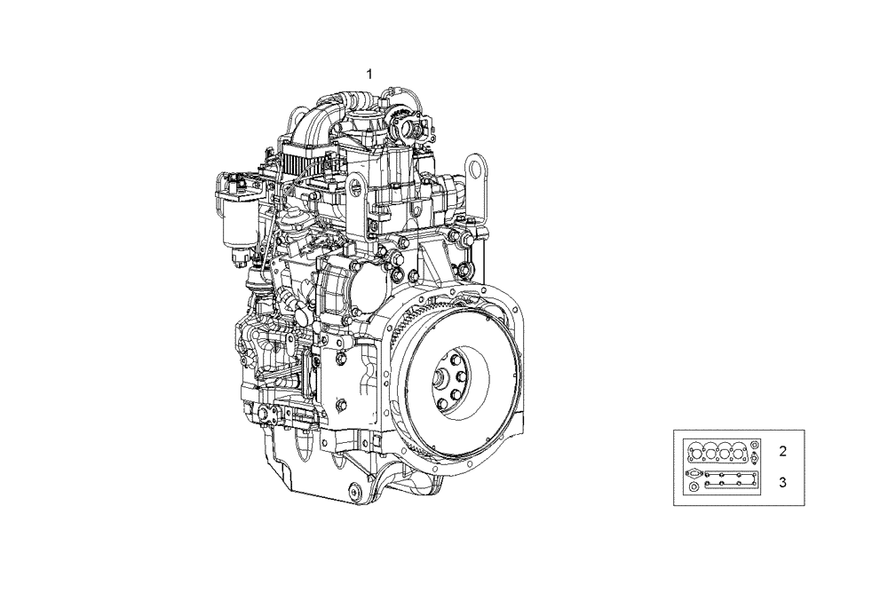 Схема запчастей Case IH F4CE0354C D601 - (0100.238) - COMPLETE ENGINE 