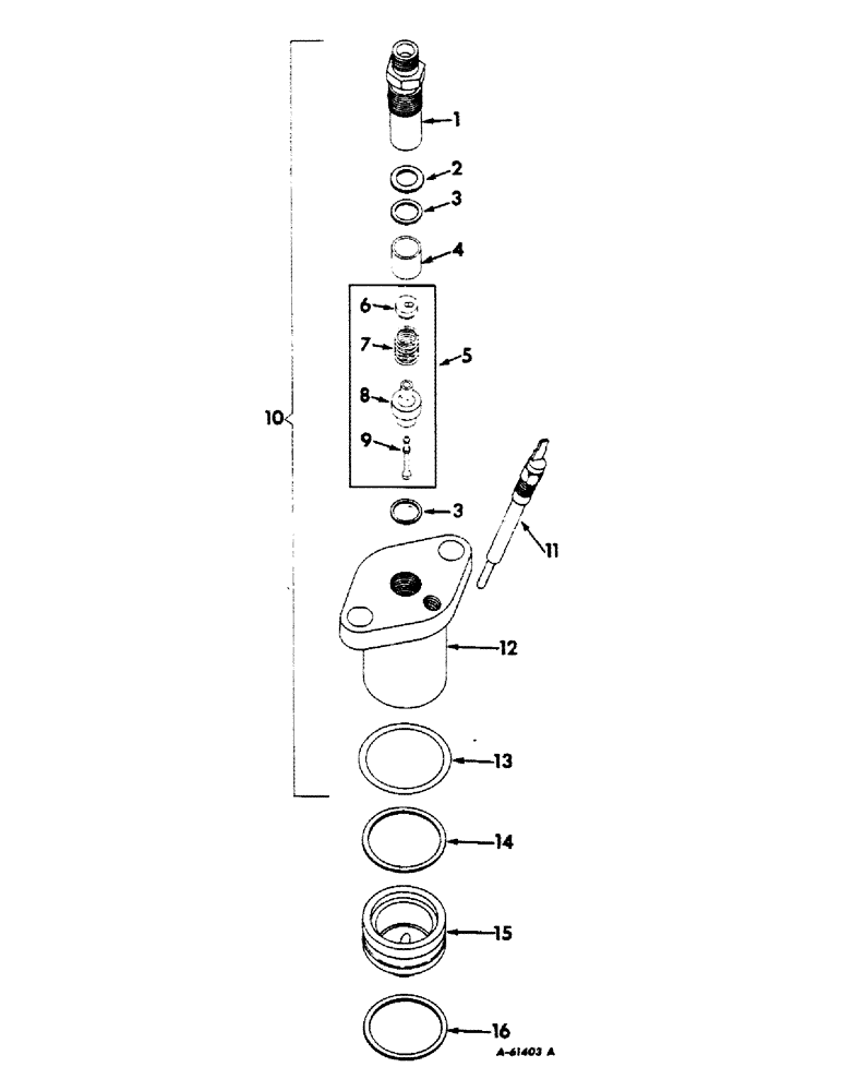 Схема запчастей Case IH 2606 - (052) - FUEL SYSTEM, INJECTION NOZZLE, GLOW PLUG AND PRE-COMBUSTION CHAMBER, DIESEL ENGINE TRACTORS (02) - FUEL SYSTEM