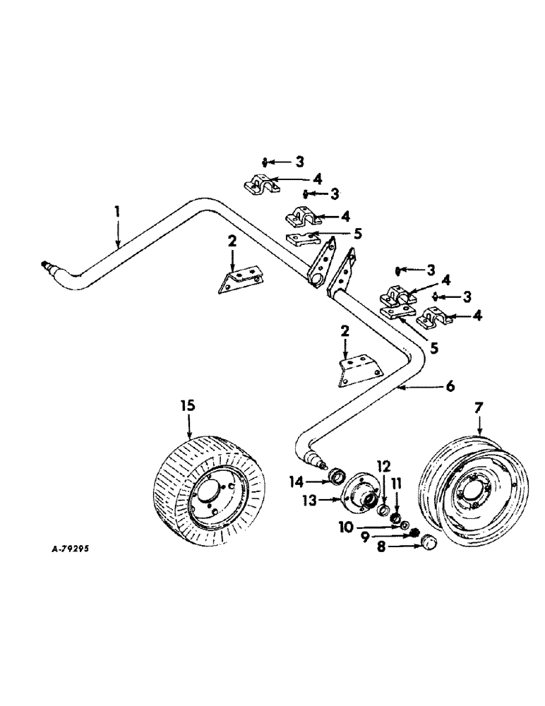 Схема запчастей Case IH 510 - (G-08) - AXLE, WHEELS AND PUNCTURE-PROOF TIRE 