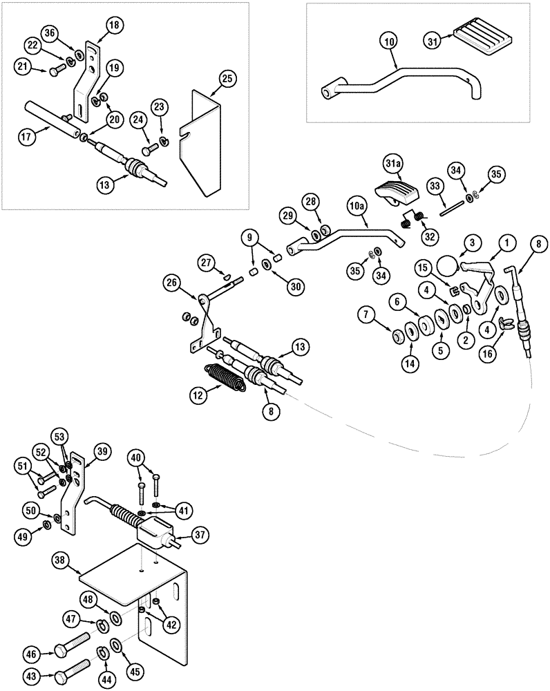 Схема запчастей Case IH MX150 - (03-07) - THROTTLE CONTROL (10) - ENGINE