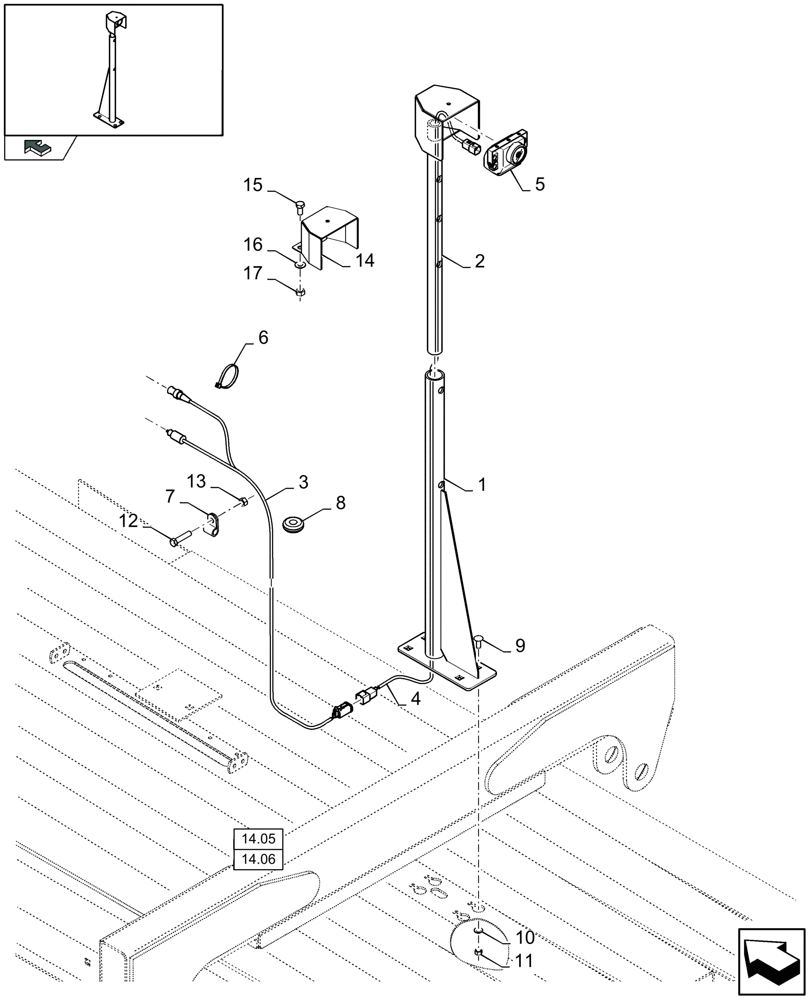 Схема запчастей Case IH LB333R - (06.14[01]) - CAMERA KIT (06) - ELECTRICAL SYSTEMS