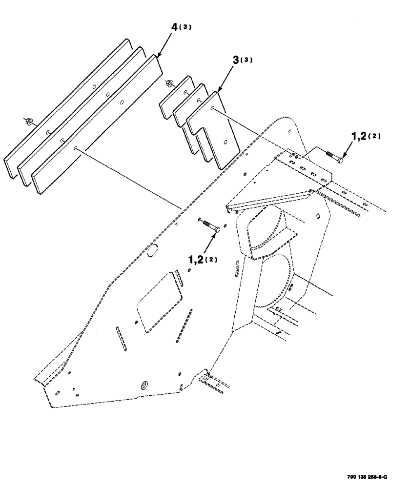 Схема запчастей Case IH 525 - (07-040) - WEIGHT AND MOUNTING ASSEMBLY (58) - ATTACHMENTS/HEADERS