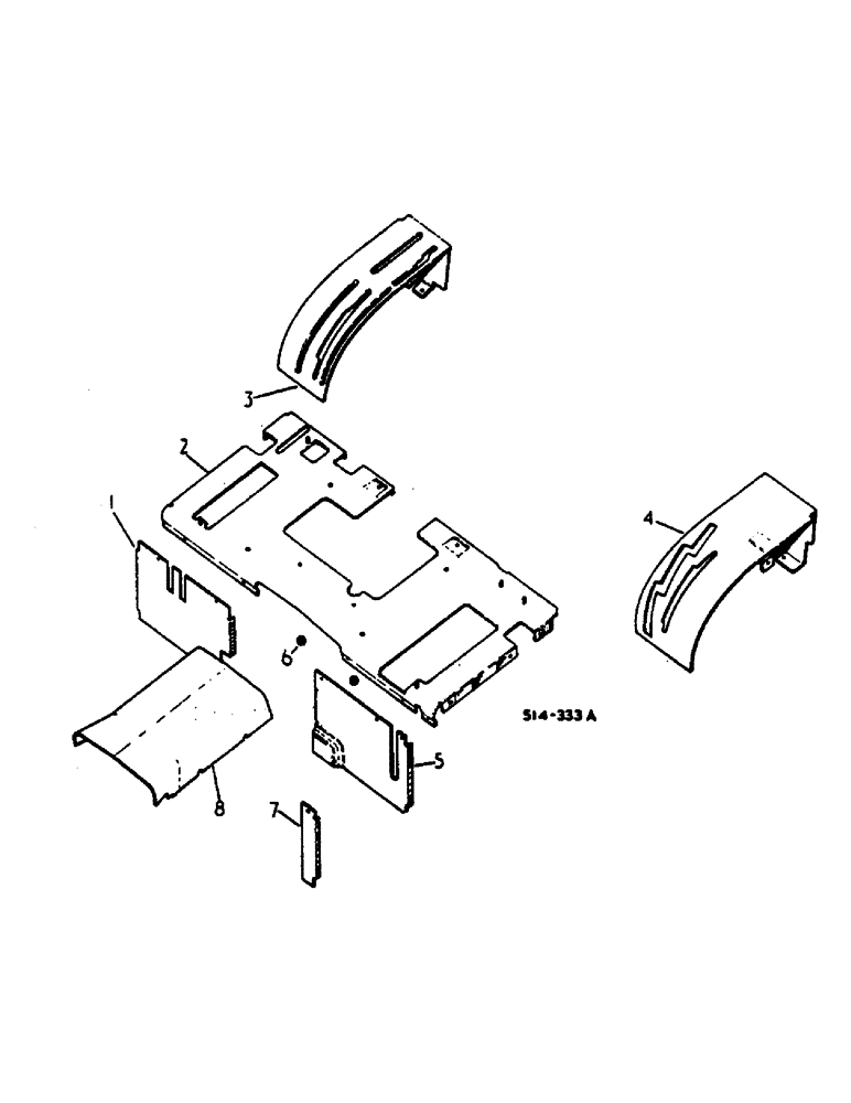 Схема запчастей Case IH HYDRO 84 - (13-03) - SUPERSTRUCTURE, REAR PANELS, 684 TRACTOR WITH Z PATTERN SHIFT, HYDRO 84 TRACTOR (05) - SUPERSTRUCTURE