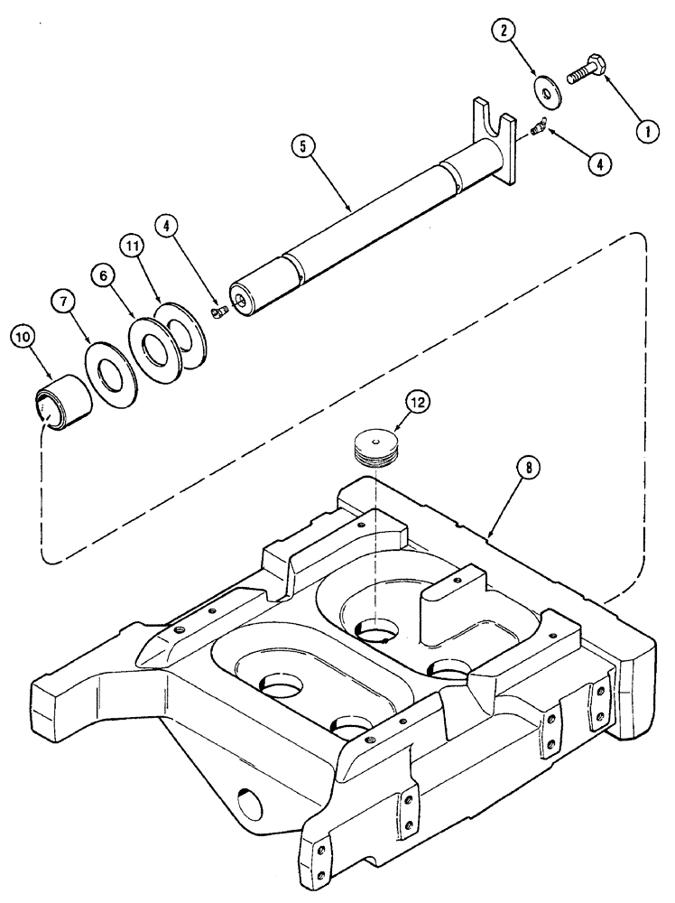 Схема запчастей Case IH 7250 - (5-032) - FRONT AXLE SUPPORT, MFD TRACTOR (05) - STEERING