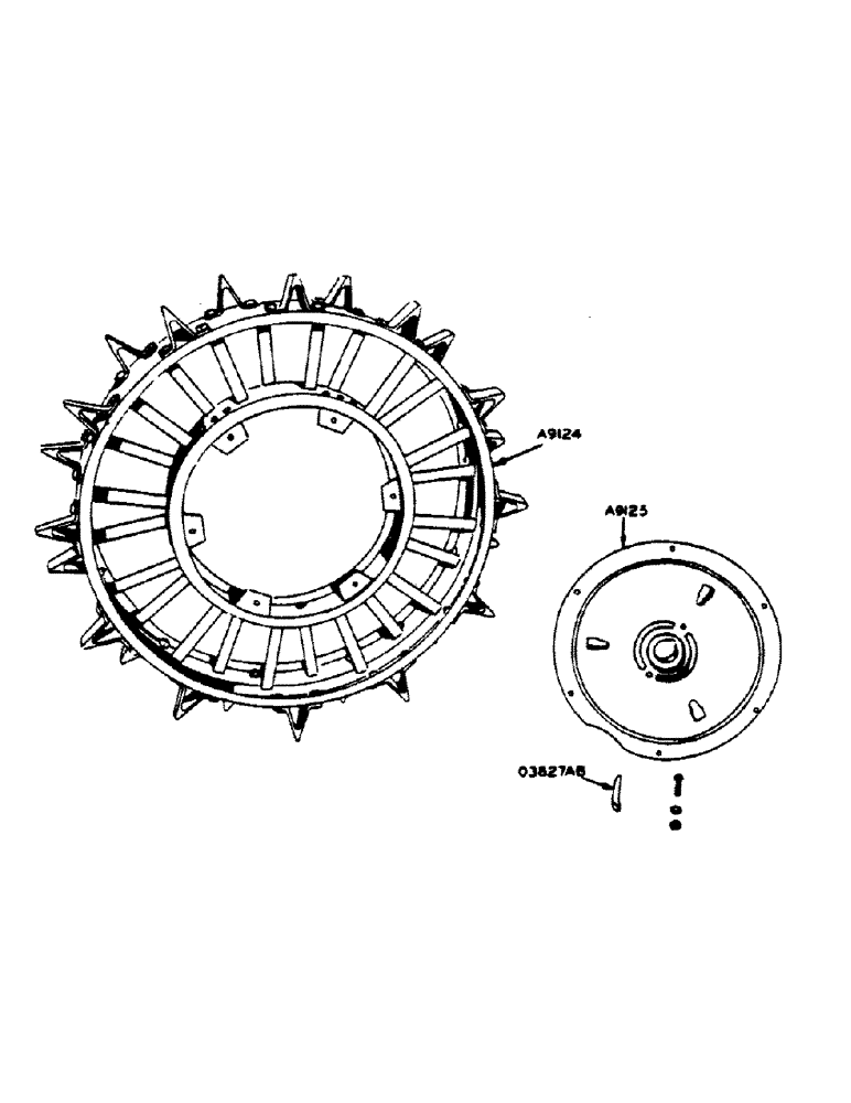 Схема запчастей Case IH 400-SERIES - (142) - STEEL REAR WHEEL AND LUGS, FOR STANDARD FOUR WHEEL TRACTORS (06) - POWER TRAIN
