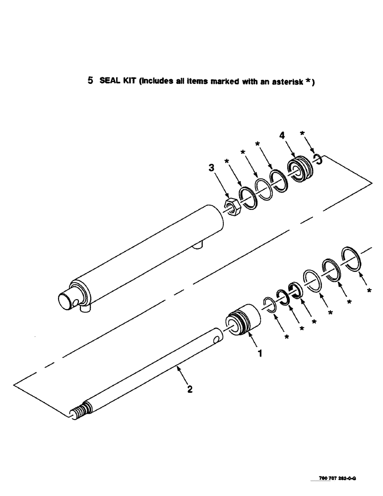 Схема запчастей Case IH 8460 - (8-22) - HYDRAULIC CYLINDER ASSEMBLY, TENSIONER & EJECTR, 700707262 HYD. CYL. COMPLETE, 2" BORE X 12" STROKE (07) - HYDRAULICS