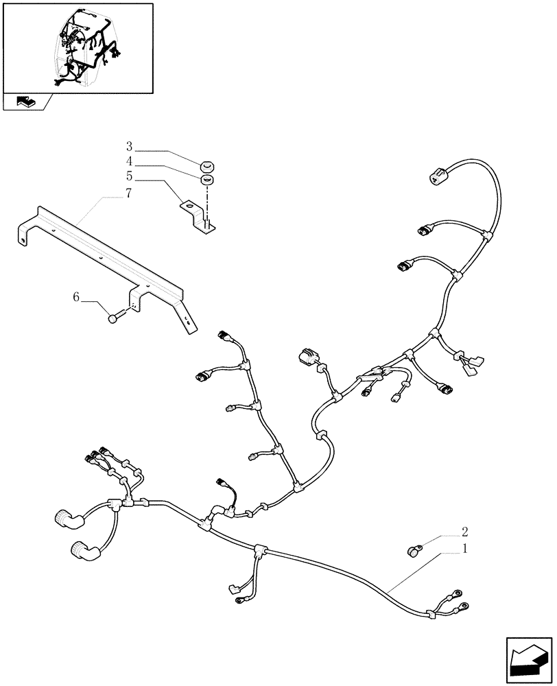 Схема запчастей Case IH PUMA 155 - (1.75.4[03]) - FRONT MAIN CABLE (06) - ELECTRICAL SYSTEMS