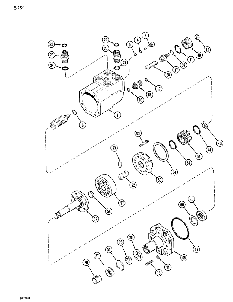 Схема запчастей Case IH 7110 - (5-22) - STEERING PUMP ASSEMBLY, TRW PUMP, IF EQUIPPED, TWO WHEEL DRIVE (05) - STEERING