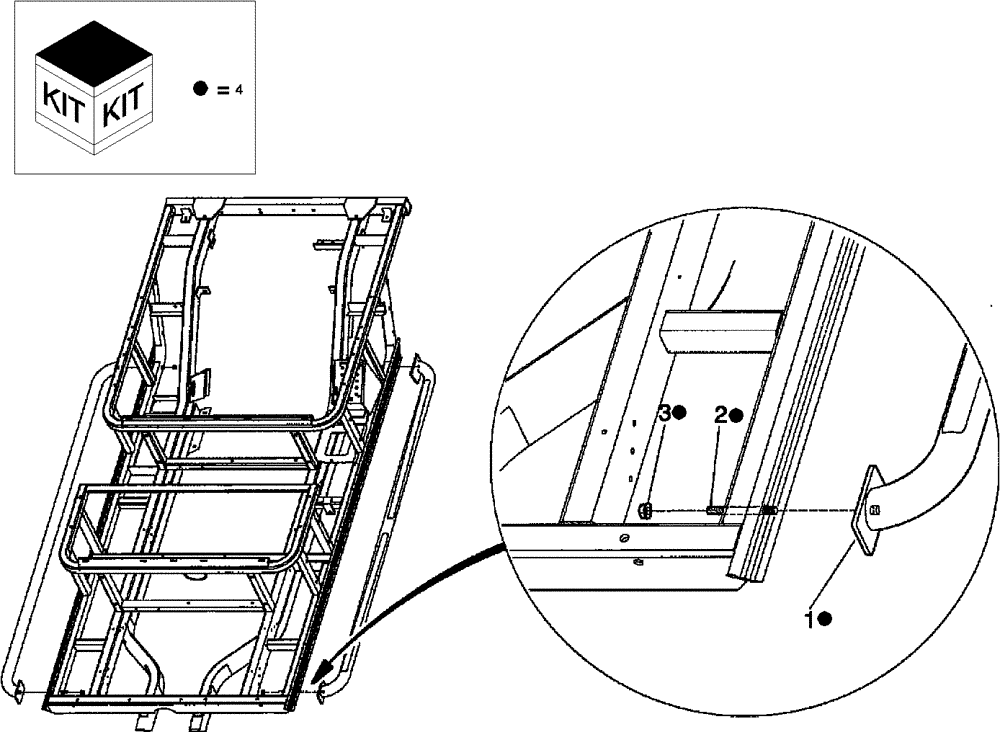 Схема запчастей Case IH SCOUT XL - (88.118.13[02]) - DIA KIT, NERF BAR, 4-SEATER (88) - ACCESSORIES