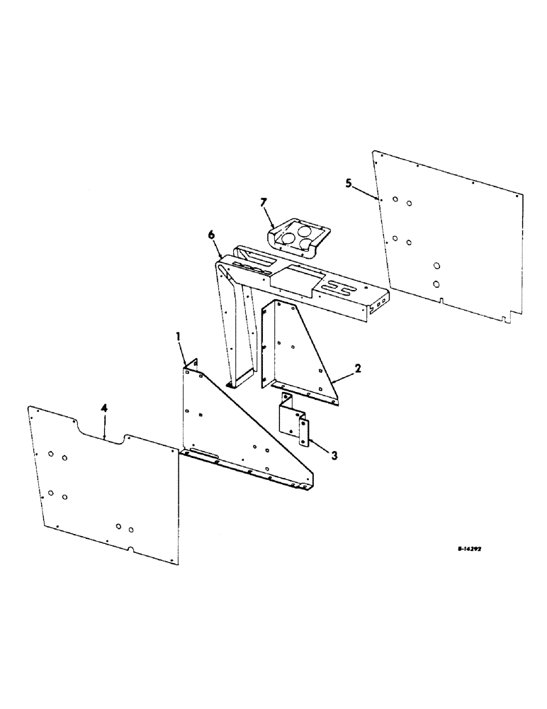 Схема запчастей Case IH 303 - (099) - OPERATORS LEVER SHROUD, SERIAL NO. 7278 AND ABOVE (90) - PLATFORM, CAB, BODYWORK AND DECALS