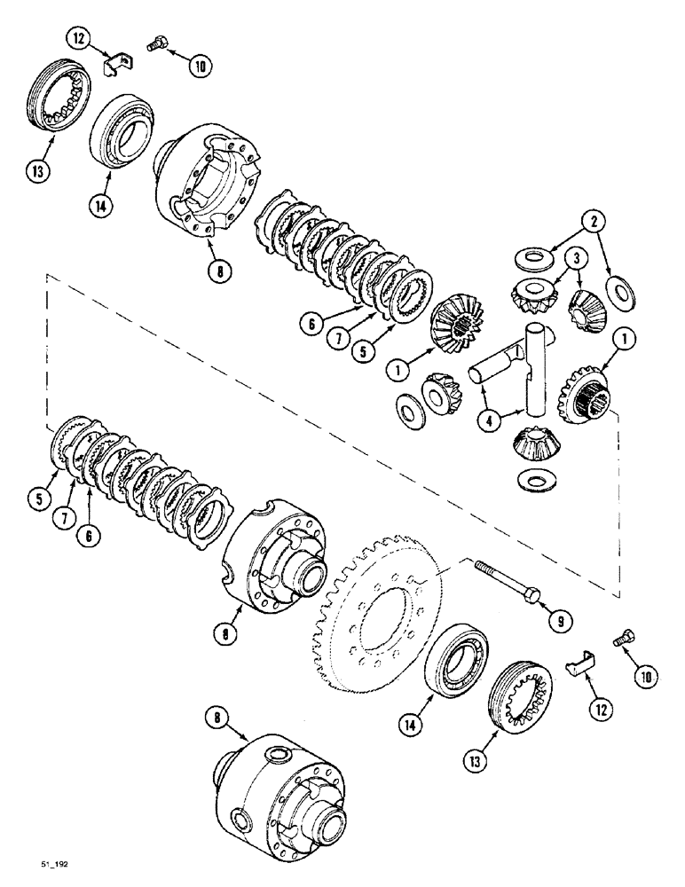 Схема запчастей Case IH 3230 - (5-044) - MECHANICAL FRONT DRIVE, DIFFERENTIAL (05) - STEERING