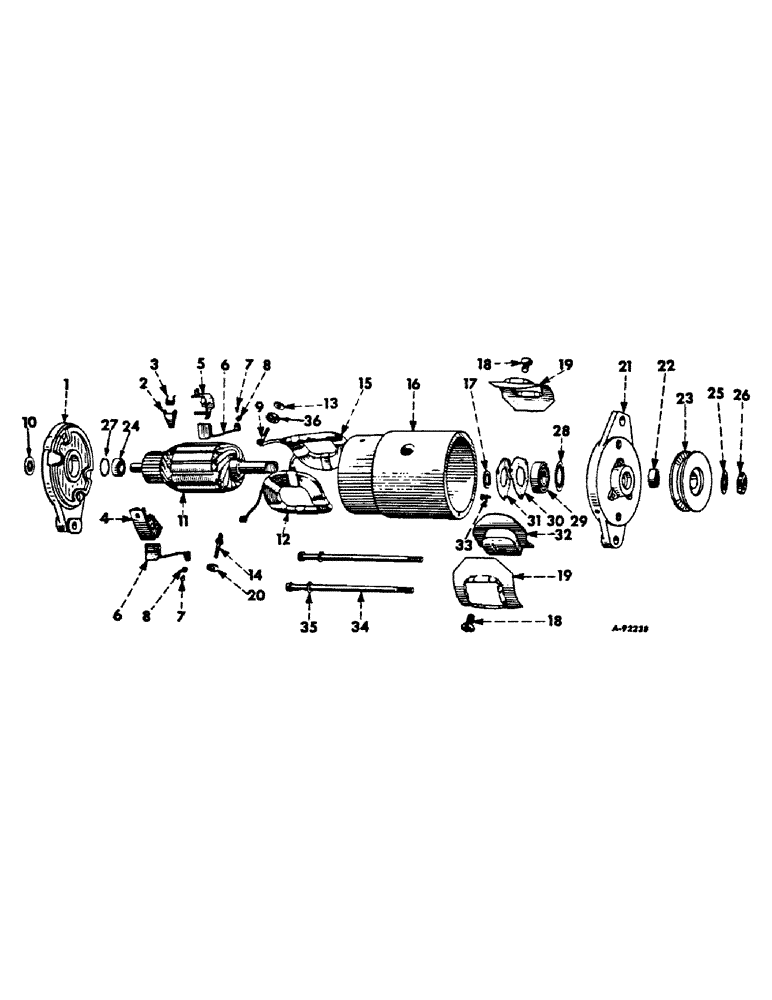 Схема запчастей Case IH 185 - (08-03) - ELECTRICAL, MOTOR GENERATOR (06) - ELECTRICAL