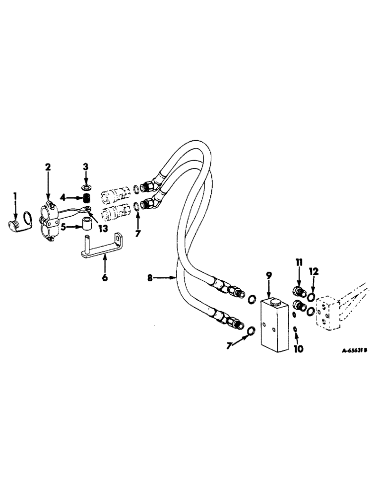 Схема запчастей Case IH 404 - (110) - HYDRAULIC SYSTEM, HYDRAULIC REMOTE CONTROL, FOR TRACTORS W/REAR HYDRAULIC MANIFOLD (07) - HYDRAULIC SYSTEM