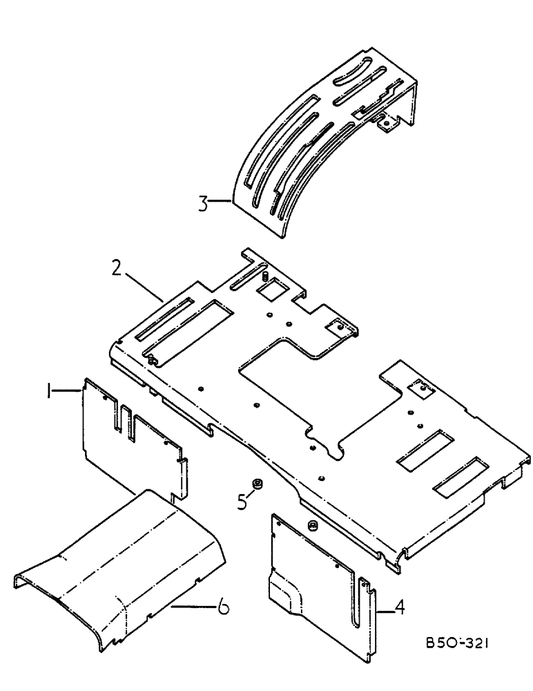 Схема запчастей Case IH 685 - (13-008) - REAR PANELS SYNCHRO, 685 SLOW AND FAST SPEED (05) - SUPERSTRUCTURE