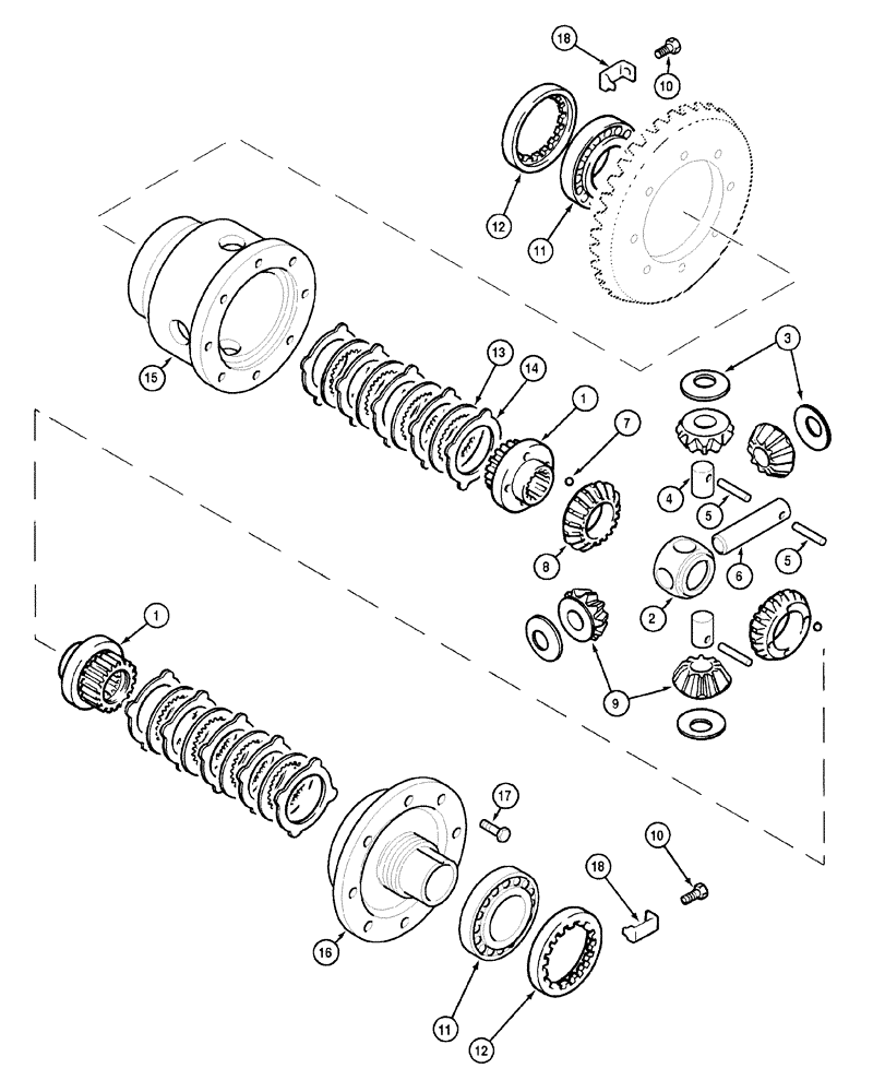 Схема запчастей Case IH MX135 - (05-19) - DIFFERENTIAL (05) - STEERING