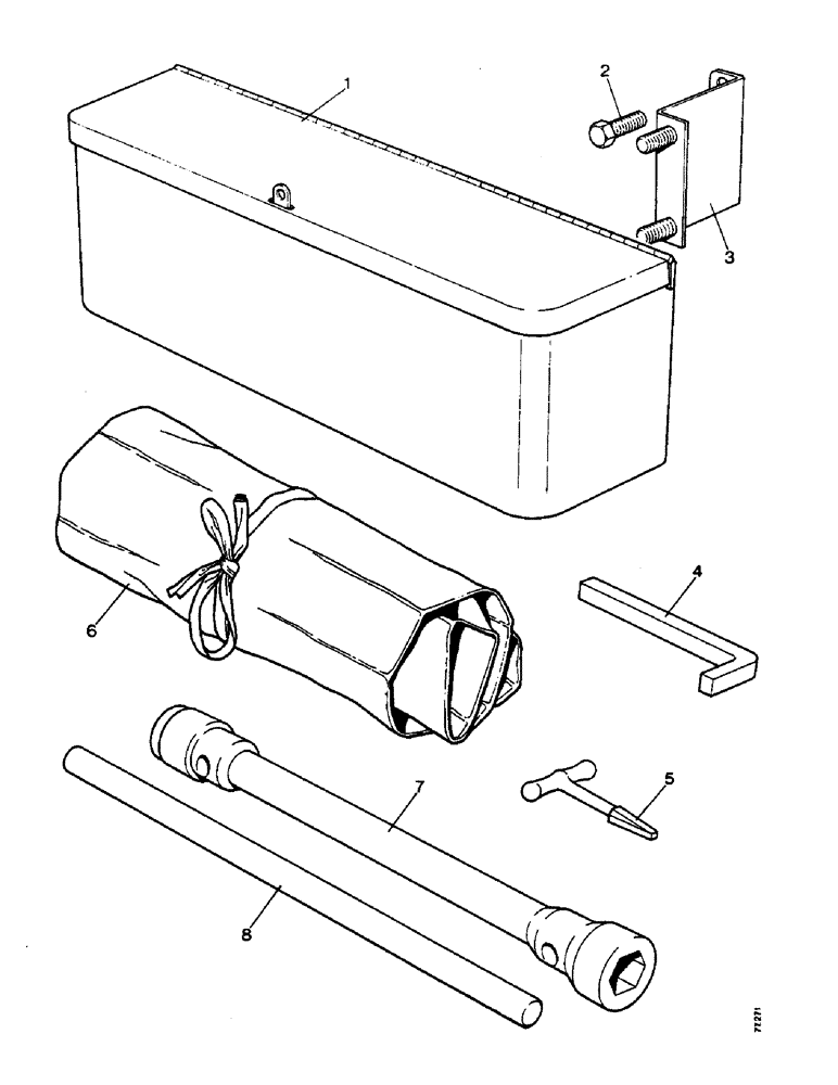 Схема запчастей Case IH 1212 - (N08) - DECALS AND SERVICE PARTS, TOOLBOX AND TOOLS, ALL MODELS Service Parts