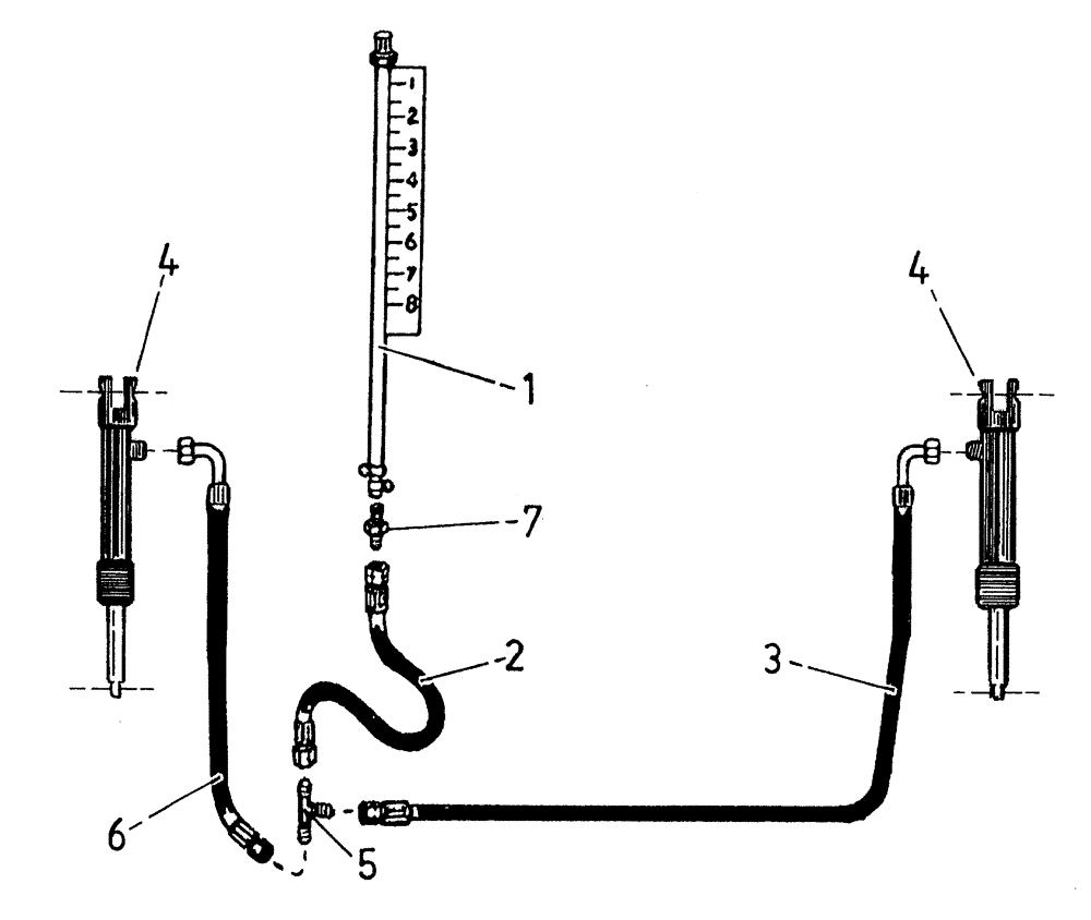 Схема запчастей Case IH 7700 - (B05[97]) - HYDRAULIC CIRCUIT, HEIGHT INDICATOR Hydraulic Components & Circuits