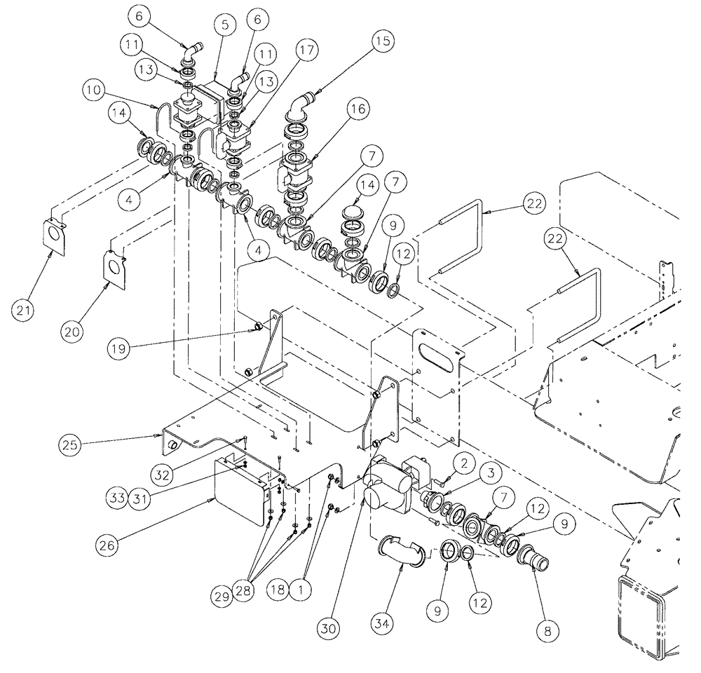 Схема запчастей Case IH SPX4260 - (228) - PRESSURE ASSEMBLY (78) - SPRAYING