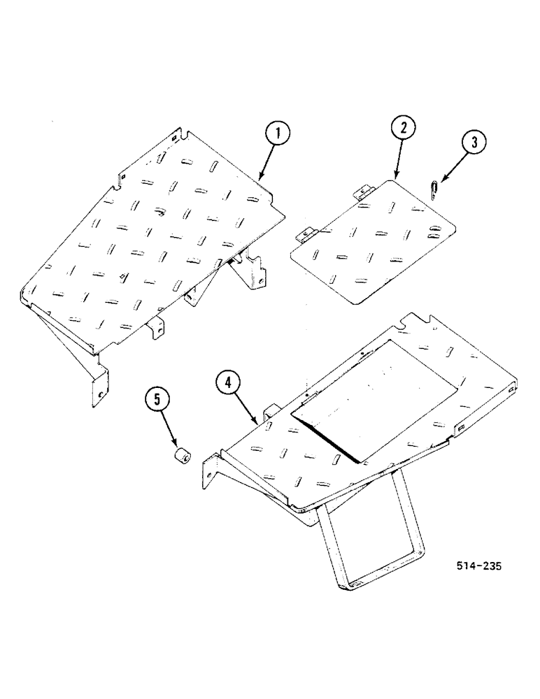 Схема запчастей Case IH 685 - (9-746) - PLATFORM MOUNTING STEP AND TOOL BOX, VERSION WITHOUT CAB (09) - CHASSIS/ATTACHMENTS
