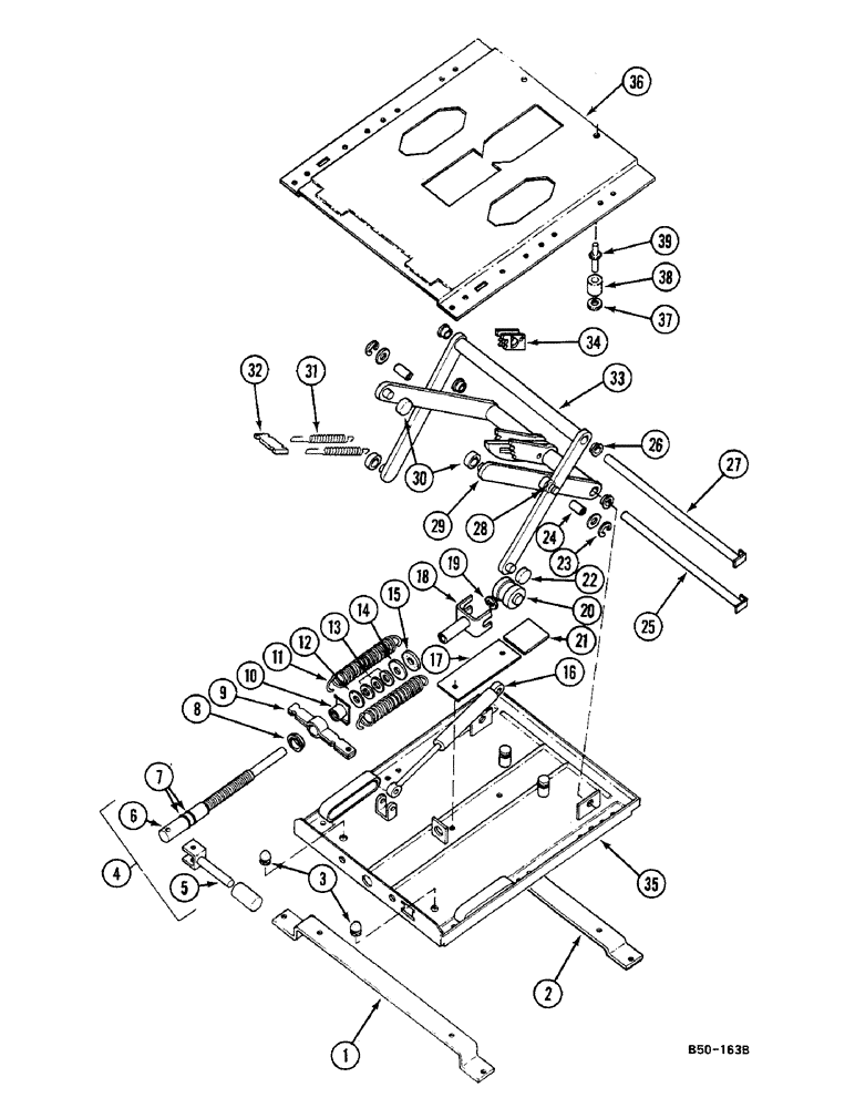 Схема запчастей Case IH 685 - (9-776) - SEAT SUSPENSION - GRAMMER - (09) - CHASSIS/ATTACHMENTS