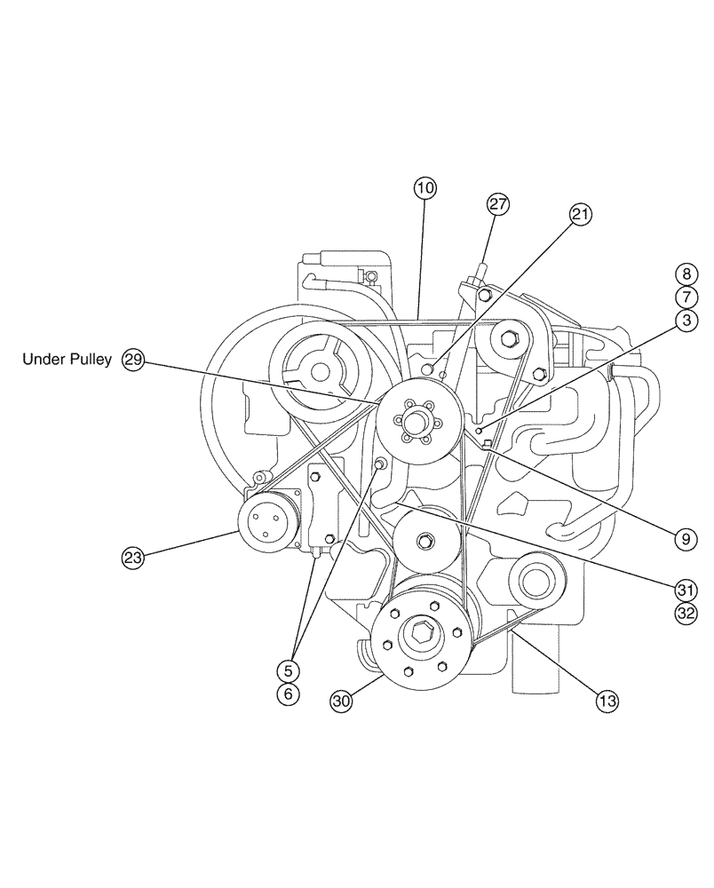 Схема запчастей Case IH FLX3330B - (02-001[02]) - ENGINE GROUP (FLX3300B CAT 3208JWAC) (01) - ENGINE