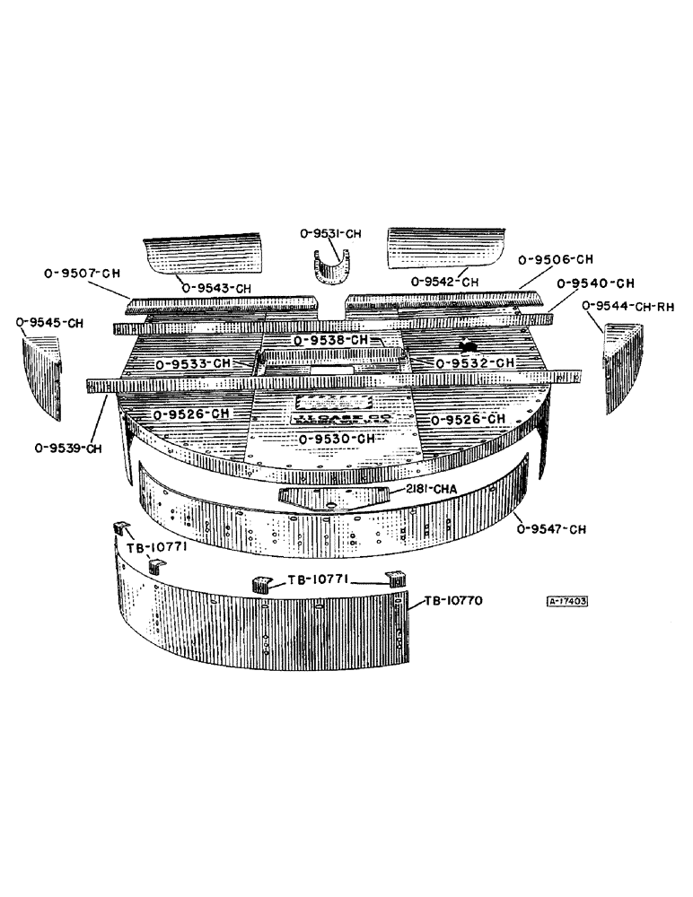 Схема запчастей Case IH 602 - (010) - MAIN FRAME, TOP SIDE, #602 