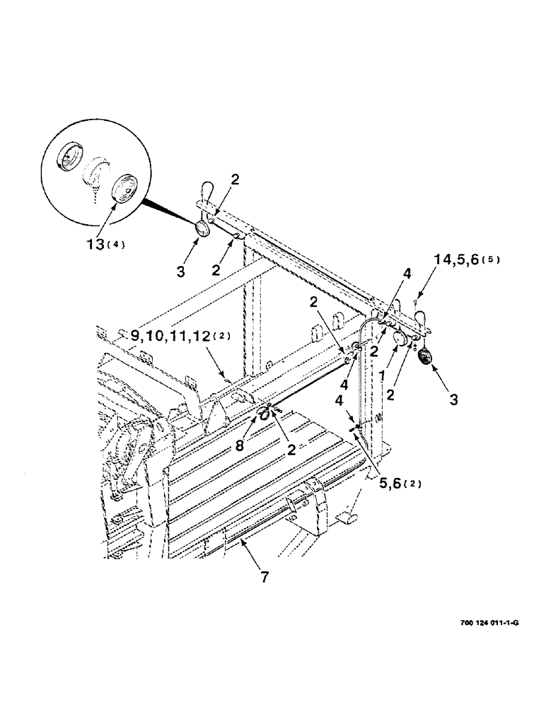 Схема запчастей Case IH 8590 - (04-04) - LIGHTS ASSEMBLY, TAIL AND FLASHER (06) - ELECTRICAL