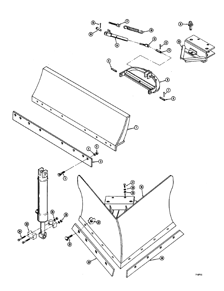 Схема запчастей Case IH 1530 - (098) - BLADE, STRAIGHT (09) - CHASSIS/ATTACHMENTS