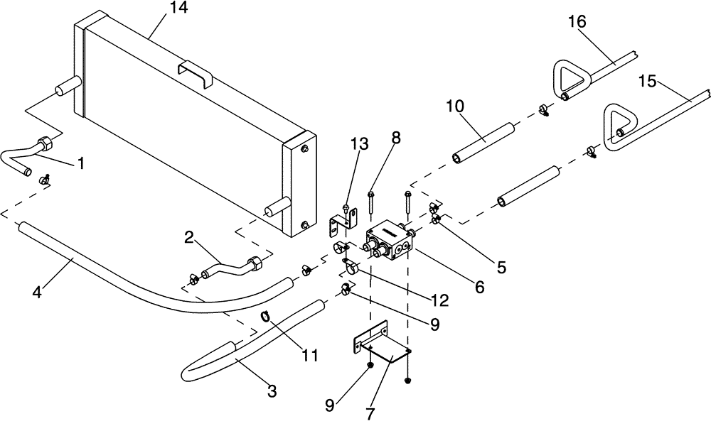 Схема запчастей Case IH 420 TIER 3 - (06-01) - OIL COOLER SYSTEM (03) - POWER TRAIN