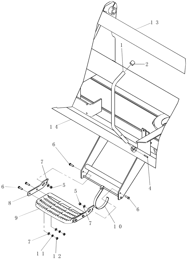 Схема запчастей Case IH 1200PT - (E.30.A[02]) - BULK FILL - STEP AND RAIL (BTW CBJ022252 & CBJ025653) E - Body and Structure