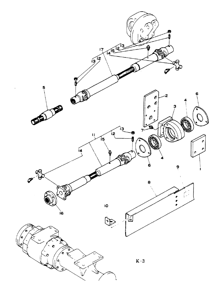 Схема запчастей Case IH 784 - (07-52) - DRIVE TRAIN, PROPELLER SHAFT, ALL WHEEL DRIVE, KIMCO AXLE (04) - Drive Train