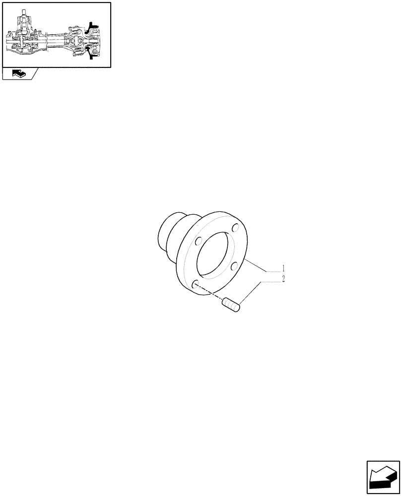 Схема запчастей Case IH FARMALL 80 - (1.40.3/03) - 4WD FRONT AXLE NO-SPIN DIFFERENTIAL LOCK - HUB (VAR.336325) (04) - FRONT AXLE & STEERING