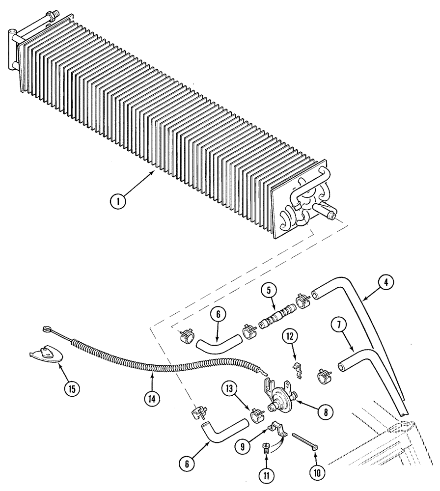 Схема запчастей Case IH 5120 - (9-100) - CAB, HEATER (09) - CHASSIS/ATTACHMENTS