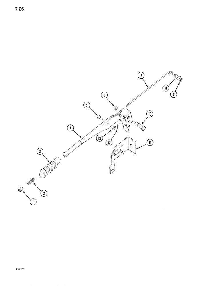 Схема запчастей Case IH 995 - (7-26) - PARK BRAKE HAND LEVER, TWO WHEEL DRIVE ORCHARD TRACTOR (07) - BRAKES