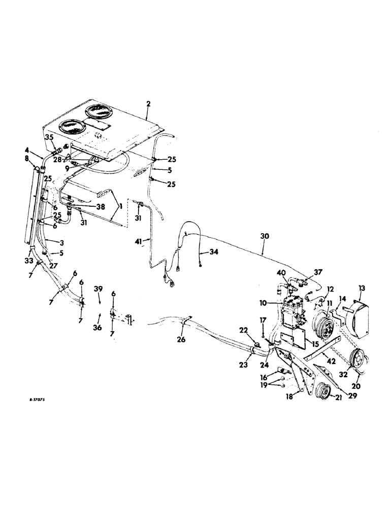 Схема запчастей Case IH 1256 - (N-13) - PARTS ACCESSORIES AND ATTACHMENTS, TRACTOR CAB AIR CONDITIONER AND CONNECTIONS Accessories & Attachments